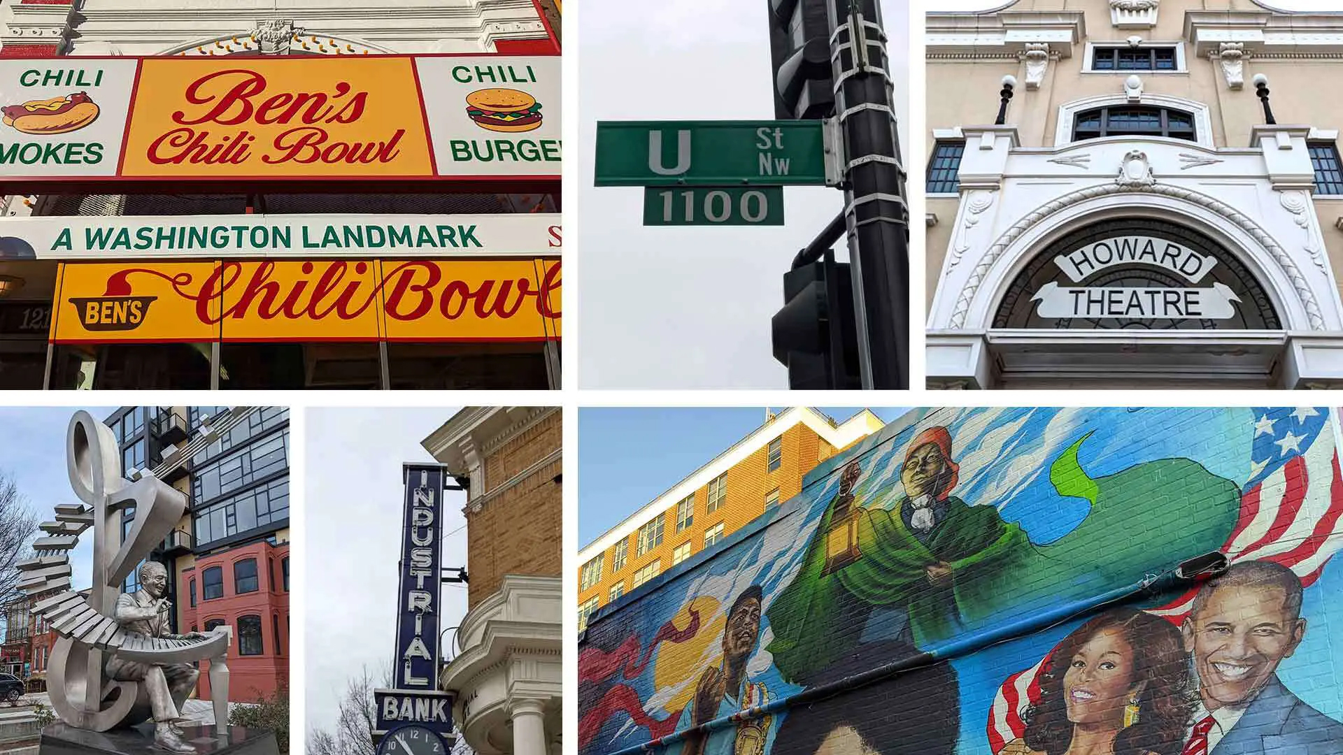 Collage of images from U Street in DC